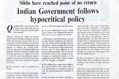 Sikhs have reached point of no return Dr. G.S. Grewal's Interview in 'Scan'