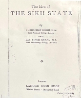 The Idea of The Sikh State 1946 Publication