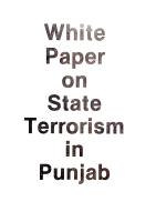 White Paper on State Terrorism in Punjab